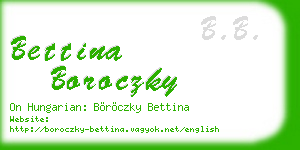 bettina boroczky business card