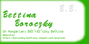 bettina boroczky business card